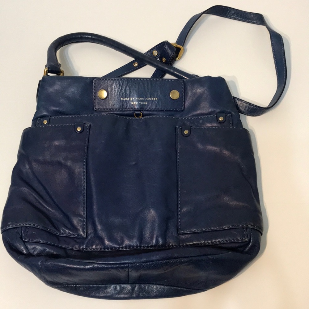Marc by Marc Jacobs blue leather cross body